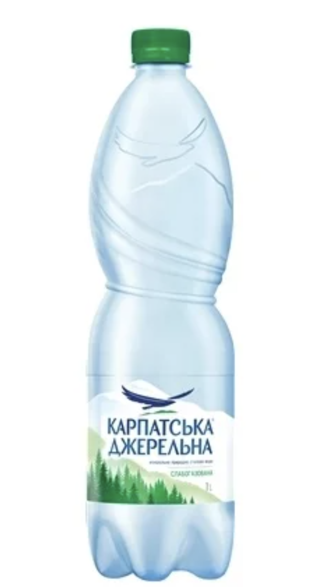 Вода мінеральна слабогаз Карпатська джерельна 1л ПЕТ